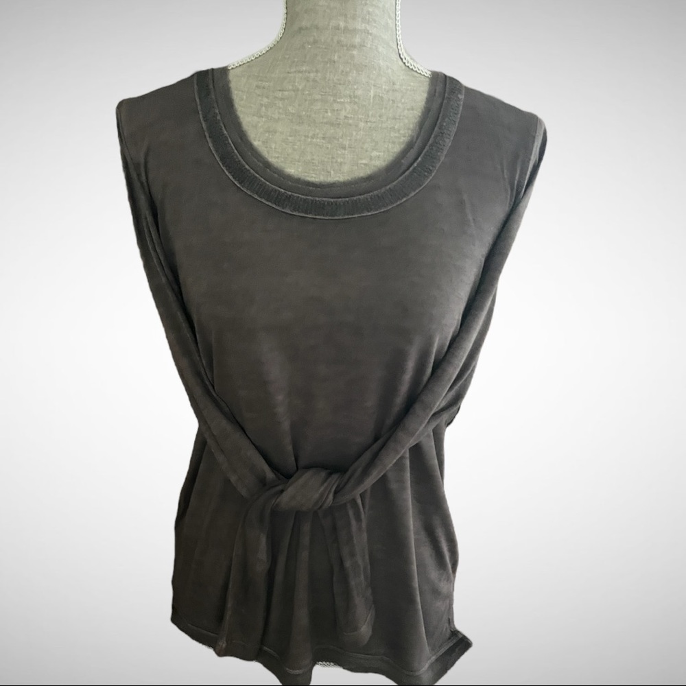 Olsen Cedar Brown Long-Sleeved Viscose T-shirt 8
